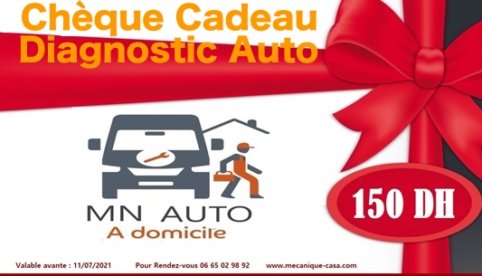 Tombola :  Chèque Cadeau Diagnostic MN Auto 150 Dhs