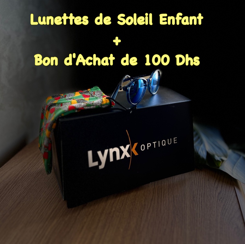 Tombola : Lunettes de Soleil pour Enfant + Bon d'achat de 100 Dhs