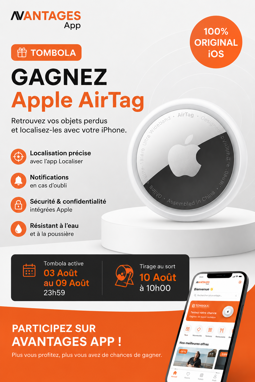 Gagnez un Apple AirTag 100 % Original !