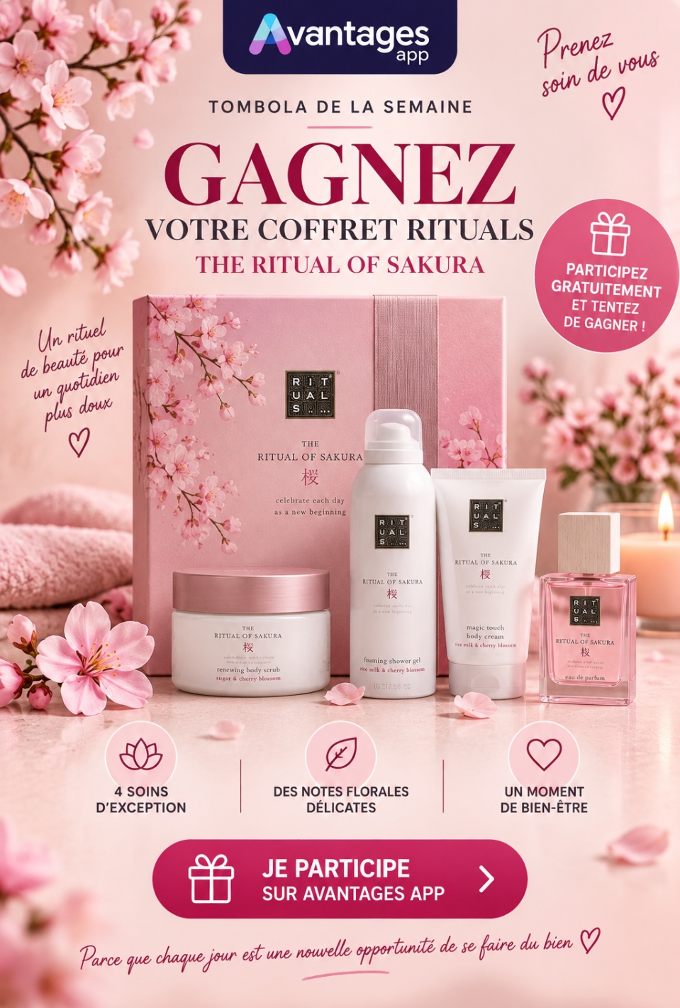 🌸 Offrez-vous une parenthèse de douceur avec Rituals Sakura !