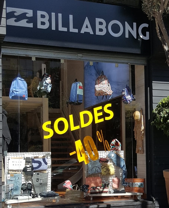 Remise de 15% sur les articles de la marque BILLABONG